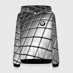Толстовка-худи женская BMW pattern 2022, цвет: 3D-черный