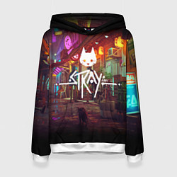 Толстовка-худи женская Stray: Poster, цвет: 3D-белый
