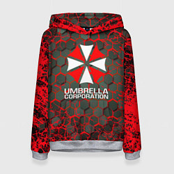 Толстовка-худи женская Umbrella Corporation соты, цвет: 3D-меланж