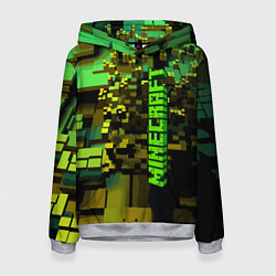 Толстовка-худи женская Minecraft, pattern 2022, цвет: 3D-меланж