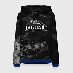 Толстовка-худи женская Ягуар , Jaguar, цвет: 3D-синий