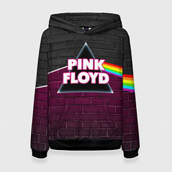 Толстовка-худи женская PINK FLOYD ПИНК ФЛОЙД, цвет: 3D-черный
