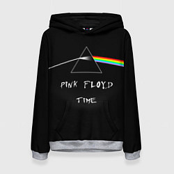 Толстовка-худи женская PINK FLOYD TIME ПИНК ФЛОЙД ЛОГОТИП, цвет: 3D-меланж