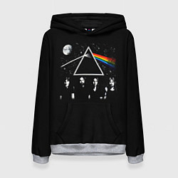 Толстовка-худи женская PINK FLOYD LOGO ПИНК ФЛОЙД НЕБО, цвет: 3D-меланж