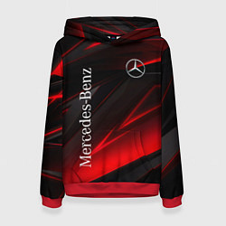 Толстовка-худи женская Mercedes-Benz Геометрия, цвет: 3D-красный