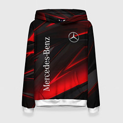 Толстовка-худи женская Mercedes-Benz Геометрия, цвет: 3D-белый