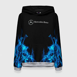 Толстовка-худи женская Mercedes-Benz Fire, цвет: 3D-меланж
