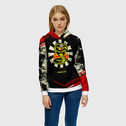 Толстовка-худи женская Кобра Кай Сериал Нетфликс Гранж, цвет: 3D-белый — фото 2