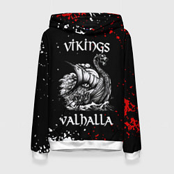 Толстовка-худи женская Викинги: Вальхалла Vikings: Valhalla, цвет: 3D-белый