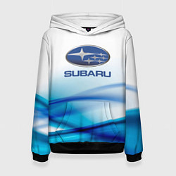 Толстовка-худи женская Subaru Спорт текстура, цвет: 3D-черный