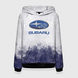 Толстовка-худи женская Subaru Трещина, цвет: 3D-черный