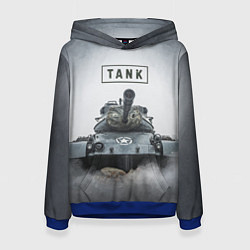 Толстовка-худи женская TANK, цвет: 3D-синий