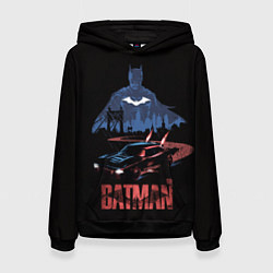 Толстовка-худи женская Batman silhouette, цвет: 3D-черный