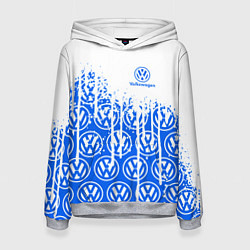 Толстовка-худи женская Volkswagen vw фольксваген, цвет: 3D-меланж