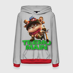 Толстовка-худи женская Teemo main, цвет: 3D-красный