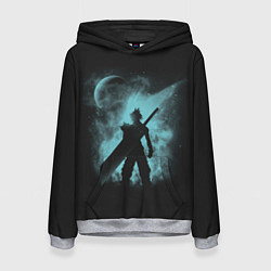 Толстовка-худи женская Силуэт Клауда, цвет: 3D-меланж