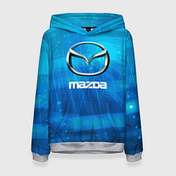 Толстовка-худи женская Mazda мазда, цвет: 3D-меланж