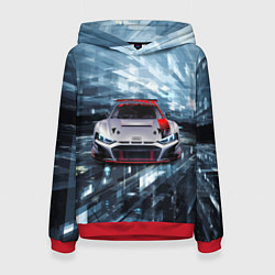 Толстовка-худи женская Audi Motorsport Racing team, цвет: 3D-красный