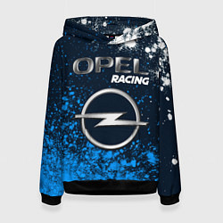 Толстовка-худи женская OPEL Racing Краска, цвет: 3D-черный