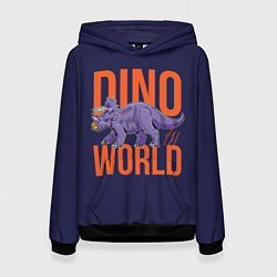 Толстовка-худи женская Dino World, цвет: 3D-черный