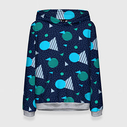 Толстовка-худи женская ГРАФИЧЕСКОЕ ИЗОБРАЖЕНИЯ, цвет: 3D-меланж