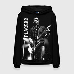 Толстовка-худи женская Placebo Пласибо рок-группа, цвет: 3D-черный