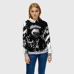 Толстовка-худи женская Deftones - глаз, цвет: 3D-меланж — фото 2