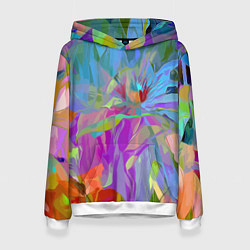 Толстовка-худи женская Abstract color pattern Summer 2022, цвет: 3D-белый