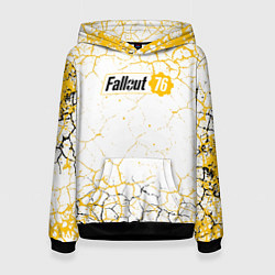 Толстовка-худи женская Fallout 76 Жёлтая выжженная пустошь, цвет: 3D-черный