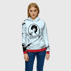 Толстовка-худи женская The doors музыкант, цвет: 3D-красный — фото 2