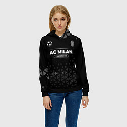 Толстовка-худи женская AC Milan Форма Champions, цвет: 3D-черный — фото 2