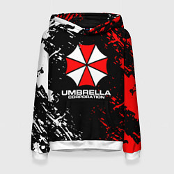 Толстовка-худи женская Umbrella Corporation Resident Evil, цвет: 3D-белый