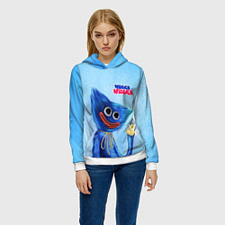 Толстовка-худи женская Скромный Хаги Ваги, цвет: 3D-белый — фото 2