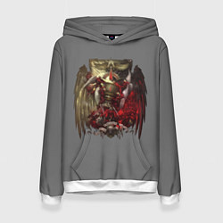 Толстовка-худи женская Blood Angels symbol, цвет: 3D-белый
