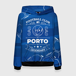 Толстовка-худи женская Porto - Football Club Number 1, цвет: 3D-черный