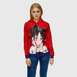 Толстовка-худи женская Грустная Кагуя, цвет: 3D-синий — фото 2