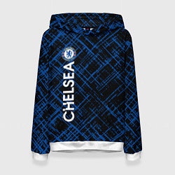 Толстовка-худи женская Челси footbal club, цвет: 3D-белый