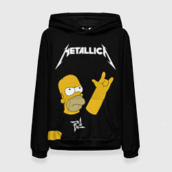 Женская толстовка Metallica Гомер Симпсон рокер