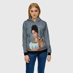 Толстовка-худи женская ДОРА - MISS, цвет: 3D-черный — фото 2