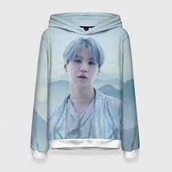 Толстовка-худи женская MIN YOONGI BTS YET TO COME, цвет: 3D-белый