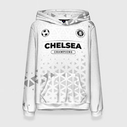 Толстовка-худи женская Chelsea Champions Униформа, цвет: 3D-белый