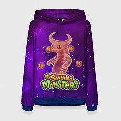 Толстовка-худи женская My singing monsters ЭПИЧЕСКИЙ ВУЖАС, цвет: 3D-синий