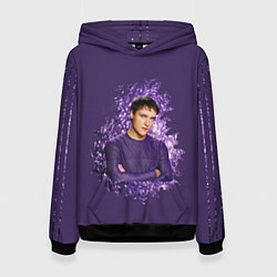 Толстовка-худи женская Юра Шатунов вечно молодой, цвет: 3D-черный