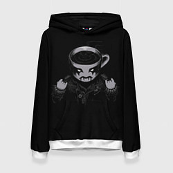 Толстовка-худи женская Black Metal Coffee, цвет: 3D-белый