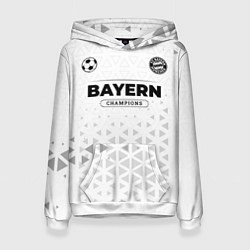 Толстовка-худи женская Bayern Champions Униформа, цвет: 3D-белый