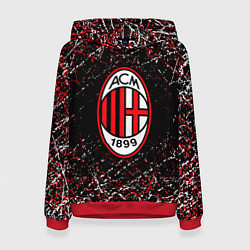 Толстовка-худи женская Ac milan фк милан, цвет: 3D-красный