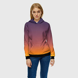 Толстовка-худи женская Sunset Gradient, цвет: 3D-черный — фото 2