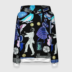 Толстовка-худи женская Underground pattern Fashion 2077, цвет: 3D-белый