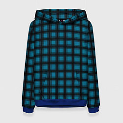 Женская толстовка Black and blue plaid