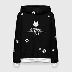Толстовка-худи женская Stray, цвет: 3D-белый